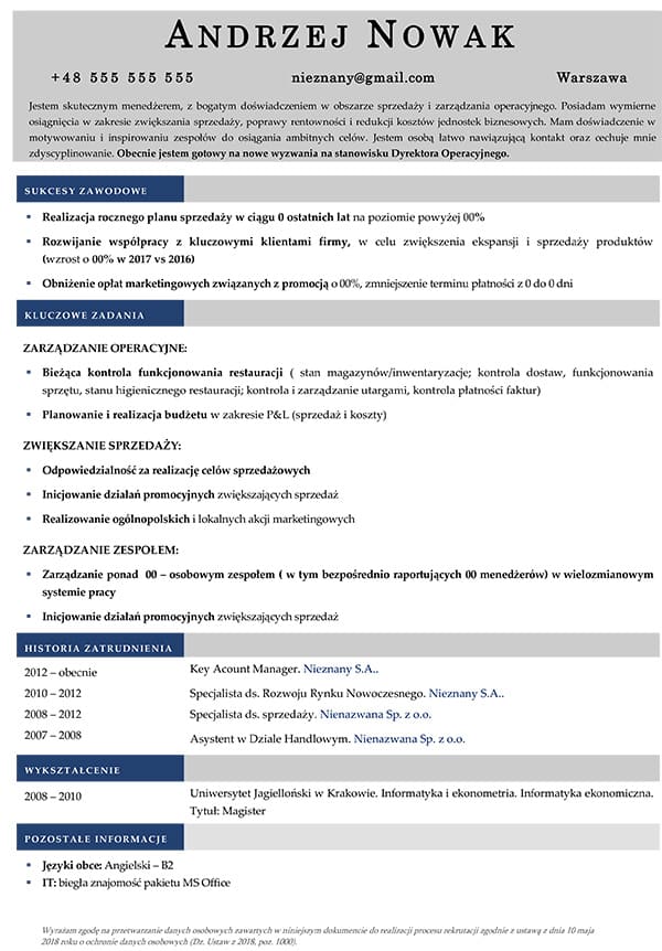 Wzory Cv Przykładowe Dokumenty Aplikacyjne Experci Kariery