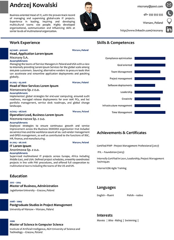 Wzory Cv Przykładowe Dokumenty Aplikacyjne Experci Kariery