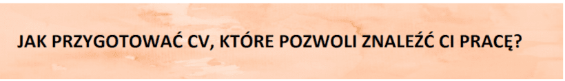 Jak przygotować CV