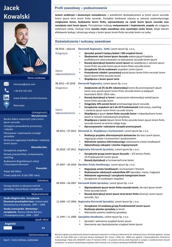 wzór cv bez błędów